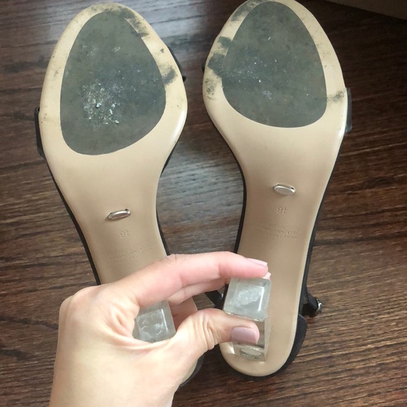 Tony Bianco Lucite Heel Suede Sandals - Picture 3 of 3